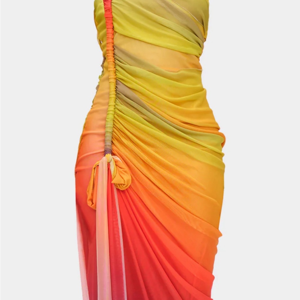Vibrant One Shoulder Dress